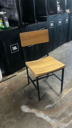 Wood and iron chairs
