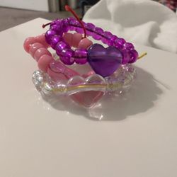 Three Pack Heart Braclets