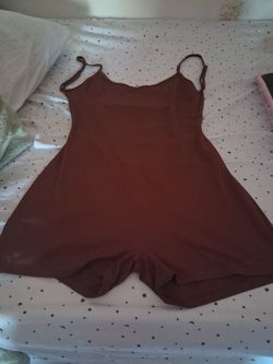 Short brown suit