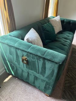 Emerald green couch