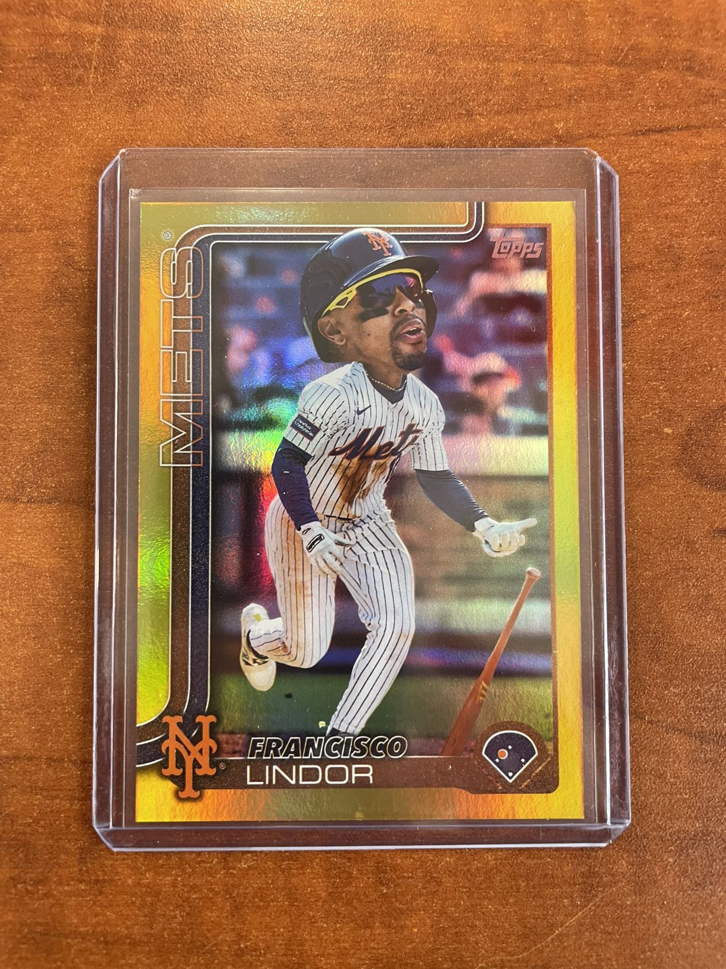 2025 Topps Francisco Lindor [Gold Bid Head Variation] #350 (09/50)