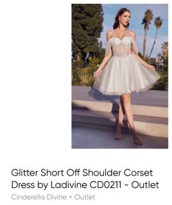 New glitter short off shoulder corset dress 2xl