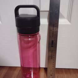 YETI Yonder 25 oz (750 mL) Water Bottle - Power Pink Clear Lightweight w/ Chug Cap