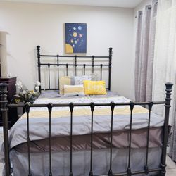 Queen Size bed frame And Box Spring