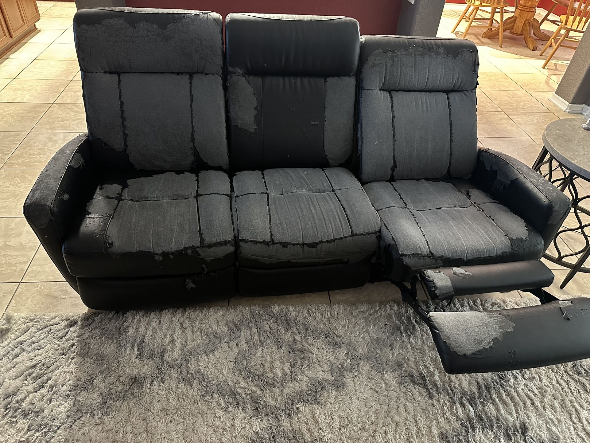 Black Recliner Sofa