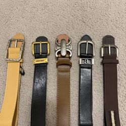 Bundle of 5 Women's Fashion Belts - Great Variety