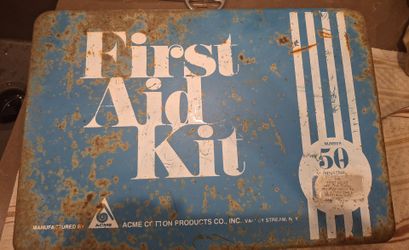 Vintage First Aid Metal Box