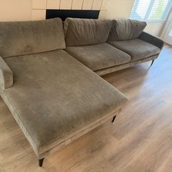 $25 GREY COUCH SECTIONAL