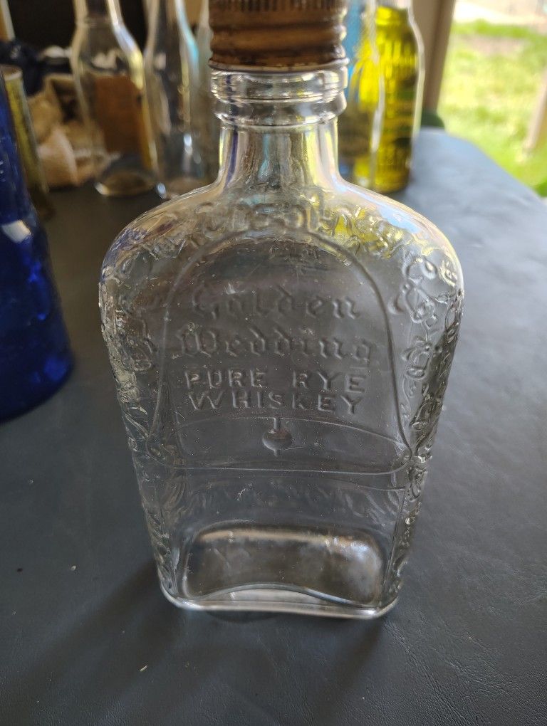 Golden Wedding Pure Rye Whiskey Bottle