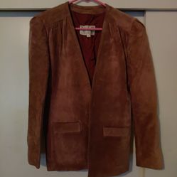 Vintage Karen Silton Suede Brown Jacket 