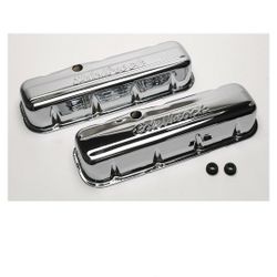 BBC Edelbrock Signature Series Chrome Valve Covers 