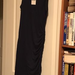 BTFBM  Nwt Long Black Dress Small Rouched 