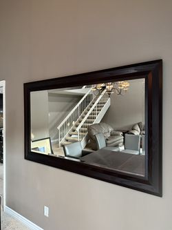 Wood-Framed Large Mirror
