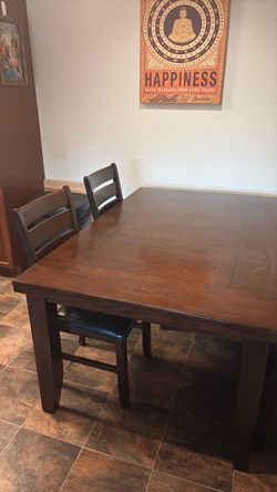 Dark Wood dining table set  with chairs