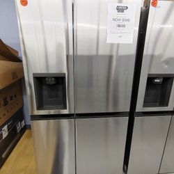 LG 27 Cu Ft Side by Side Smart Refrigerator w/ Craft Ice, External Ice and Water Dispenser