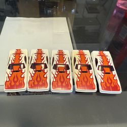 Aurora AFX slotless HO Cars flaming Cuda