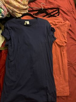 Blue And Pink T-shirt Dress Casual (2 For $6)