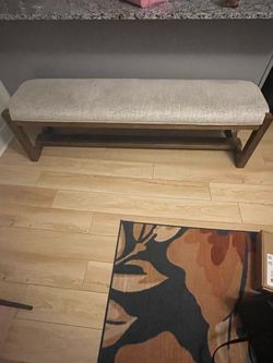 Upholstered dining bench
