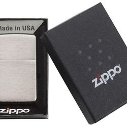 Classic Brushed Chrome Zippo Lighter Silver Windproof Satin (contact info removed)96 67108R