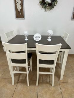 Counter Height Dining Table Set with 4 Chairs OBO