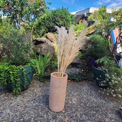 CB2 Indoor/Outdoor Vase with Pampas Grass