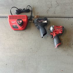 Milwaukee M12 Impact Driver And 3/8 Impact Wrench