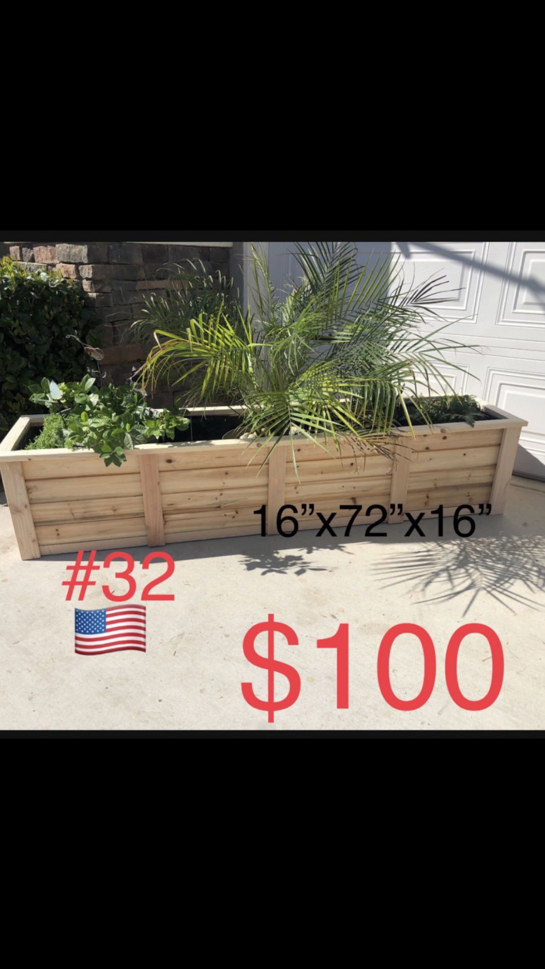 Wood Planter Box Garden Raised Herb Pots
