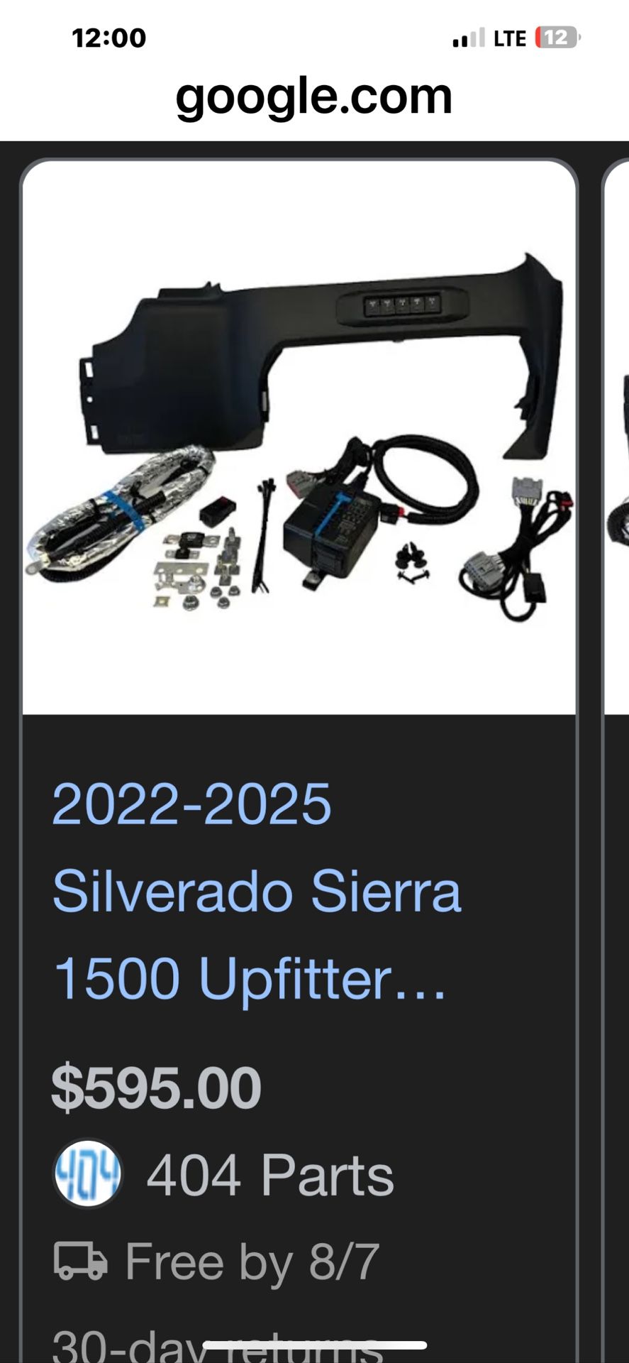 2022-2025 SILVERADO SIERRA 1500 UPFITTER AUXILIARY SWITCHES