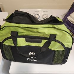 Duffel Bag With Solid Bottom, Water Bottle Holder And Pocket