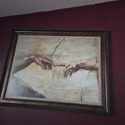 Painting "the creation of Adam."