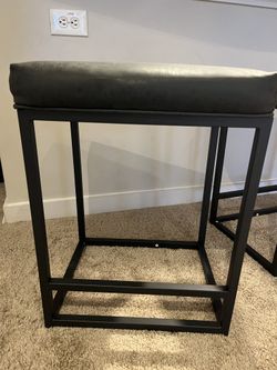 Black Leather Barstools