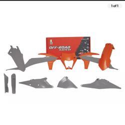 KTM Rtech Plastic Kit Orange  & Grey 
