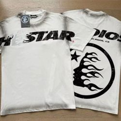 White medium hellstar shirt in the package