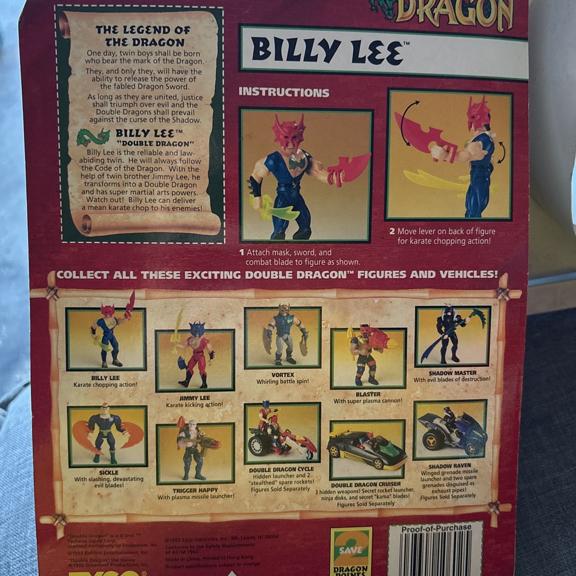 Double Dragon Billy Lee Action Figure Toys