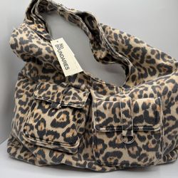 No Boundaries Women's Leopard Hobo Bag Purse VIRAL TIKTOK NWT
