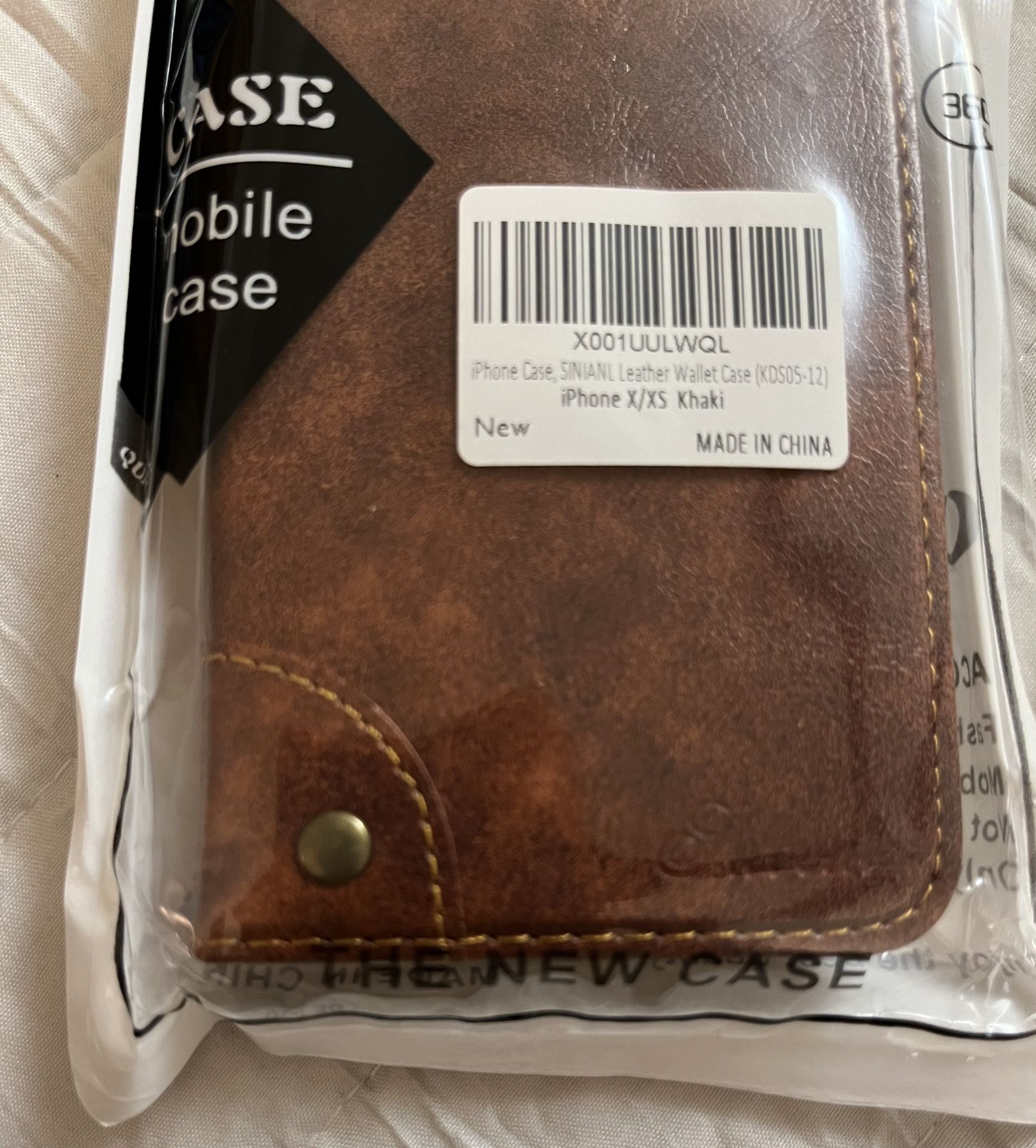 Brown Leather iphone Case 