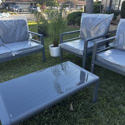 4 pcs brand new outdoor aluminum patio set