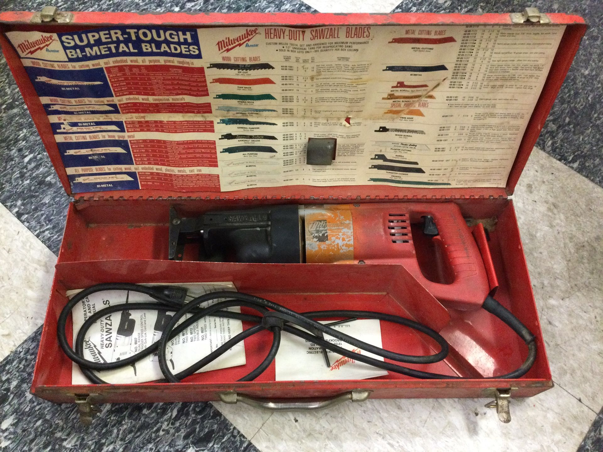 Sawzall Reciprocating Saw Milwaukee Heavy Duty With Case
