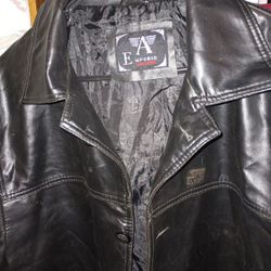 Leather.  Jacket