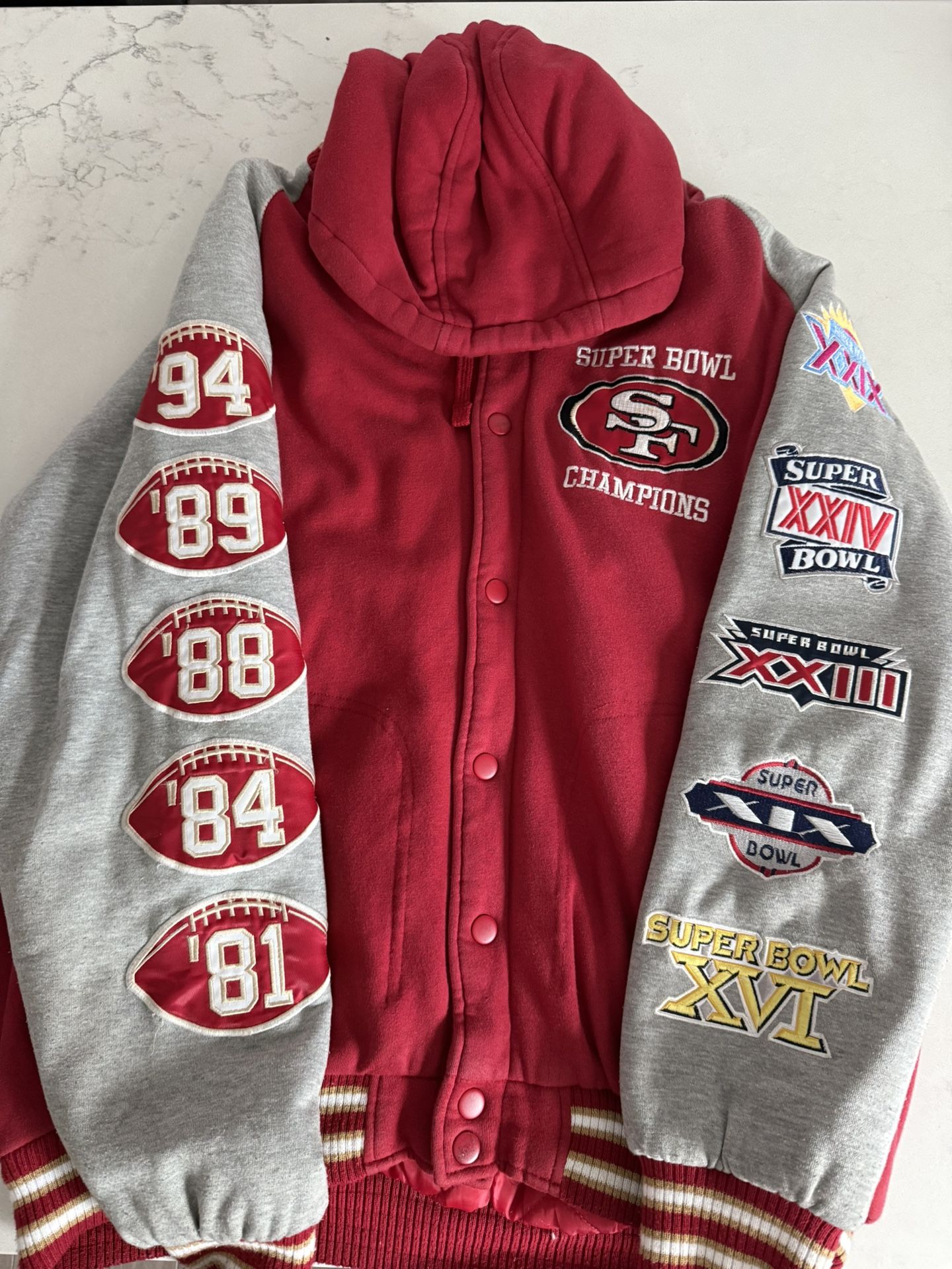 NFL San Francisco Red Super Bowl Champions Jacket XL