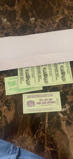 3 San Diego fair tickets $40