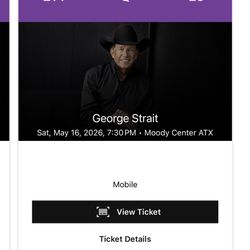 3 George Strait Tickets. Moody Center May 16th