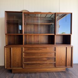 Mid Century Modern Hutch by John Keal for Brown & Saltman