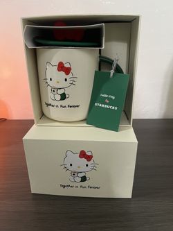 Starbucks x Hello Kitty Ceramic Mug w/Bow Lid