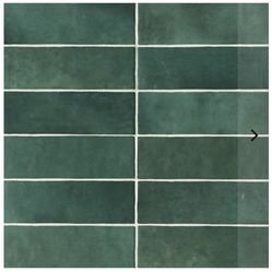 Bedrosians Cloe 2.5" x 8" Ceramic Tile in Green