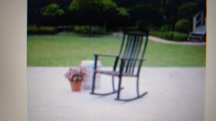 Better Homes & Gardens Belle Drive Outdoor Steel Wicker Rocking High Back Chair, Black