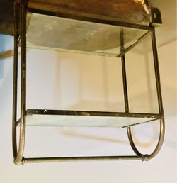 Antique glass/brass shelf