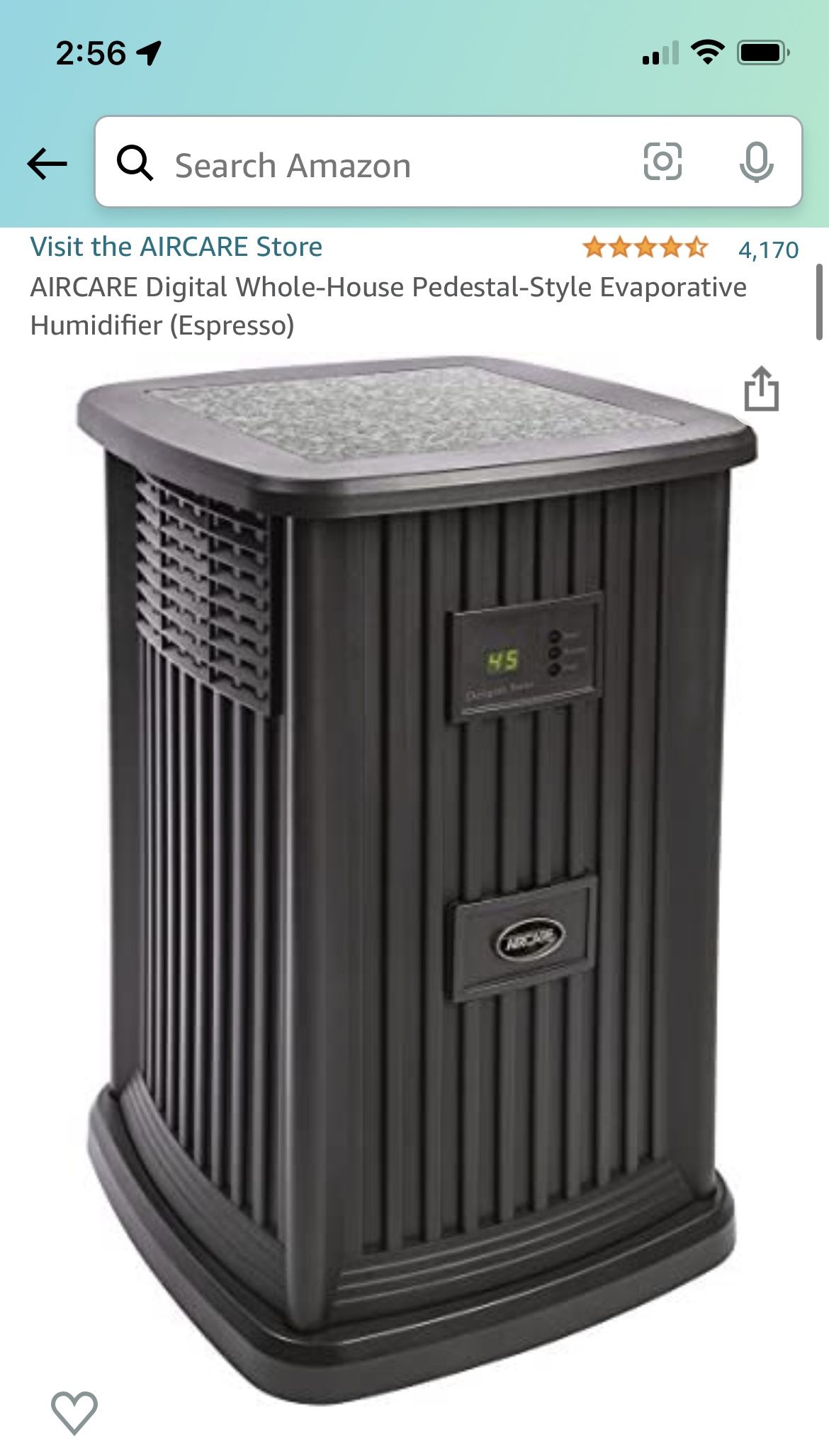 Aircare Digital Whole-House Pedestal style evaporative humidifier