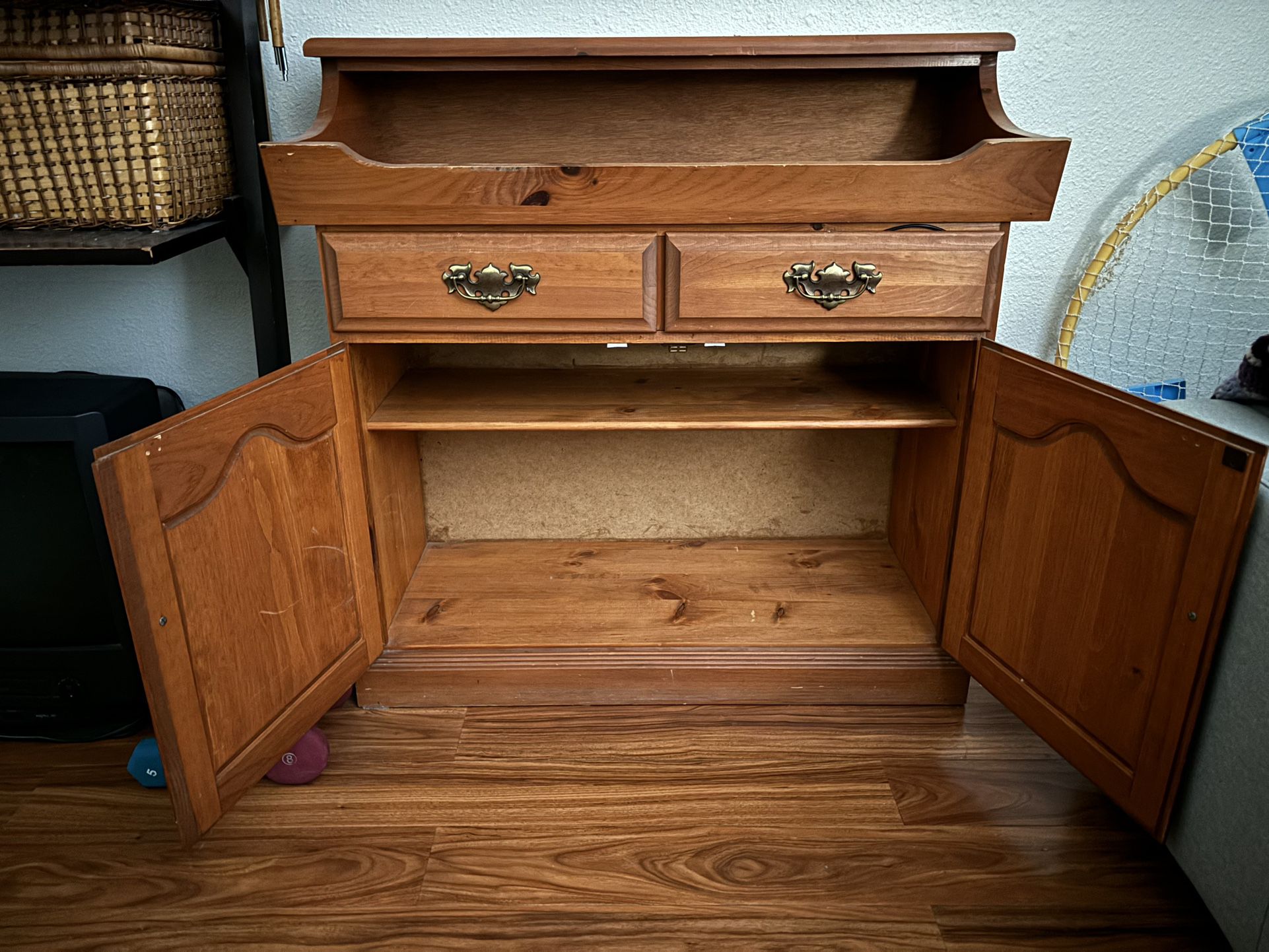 Wooden Cabinet And Drawers