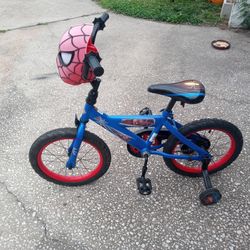 Child Spider-Man Huffy Bicycle With Helmet